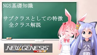 【PSO2NGS】全クラス解説　サブクラスとして使った時の能力とか【えりにゃんちゃんねる】