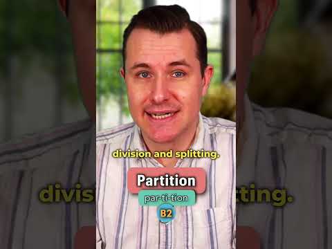 How do you use the word partition?