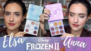 ColourPop + Disney Frozen 2 Elsa and Anna Collections | Swatches of EVERYTHING + 2 Tutorials