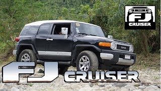 Stock Toyota Fj Cruiser Trails to Volcanic Ash (Mt. Pinatubo)