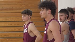 Orono boys basketball defending Class B State Championship