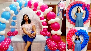 Pink & Blue Theme Balloon Decoration | Baby Shower Balloon Decorations | Blue pink balloon Arch |