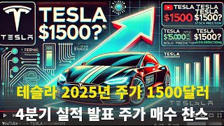 테슬라 2025년 말 주가 1500달러 가능 할까?! / 4분기 인도량 발표 후 주가 매수 찬스 올까?