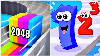 Number Run Merge Challenge vs Jelly Tube Run - Level Up Number All Max Level (Freepya, New Update)