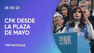 CFK le habló a la militancia en la Plaza de Mayo
