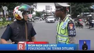 Ricuh Razia Lalin, Pengendara Tak Terima Ditilang