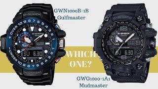 Casio G-Shock Mudmaster vs Gulfmaster | G Shock GWG-1000 Mudmaster vs G Shock GWN-1000 Gulfmaster