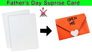 DIY -SURPRISE MESSAGE CARD FOR FATHER'S DAY | Pull Tab Origami Envelope Card | Father's Day special