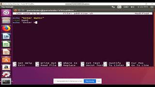Addition of 2 numbers script in Linux Ubuntu