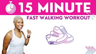 Fast Walking in 15 minutes | Fat Burning Walk at Home | Moore2Health