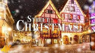 Christmas Street 4K Ultra HD • Stunning Footage, Christmas Relaxation Film with Christmas Music.