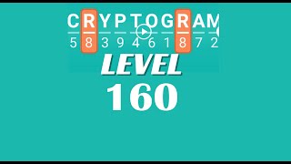 Cryptogram Level 160 Answers ✅ | Go Answer