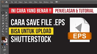 Cara Save / Export File EPS di Adobe illustrator untuk upload Shutterstock