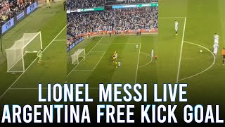 LIONEL MESSI FREE KICK GOAL FOR ARGENTINA VS. JAMAICA! LIVE GOAL REACTION FROM RED BULL ARENA!