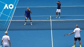 Legends: McEnroe/McEnroe v Bahrami/Santoro match highlights (1R) | Australian Open 2017