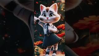 Aaj ki raat tamanna bhatiya song | #cute cat | #ai cat | #shorts