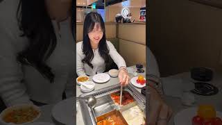 しゃぶしゃぶの食べ方がプロすぎる韓国美女