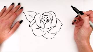 How To Draw A Rose Step By Step 🌹 | Rose Drawing EASY | Super Easy Drawings