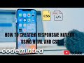 Responsive Mobile Navbar | HTML CSS JavaScript ✨