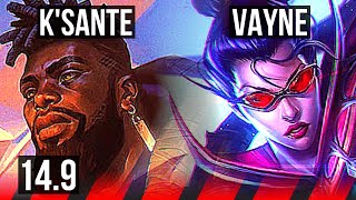 K'SANTE vs VAYNE (TOP) | 1100+ games, 11/3/9 | KR Challenger | 14.9