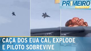 Caça do Exército dos EUA cai e explode durante treinamento no Alasca | Primeiro Impacto (29/01/25)