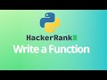 06- Write a Function | Python |  HackerRank Solution |