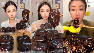 ASMR MUKBANG Chocolate Mini Bread,Mochiครีมช็อคโกแลต Lava Eating Show#eating#food#asmraddict#fypage