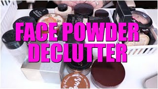 DECLUTTER WITH ME // FACE POWDERS 2020