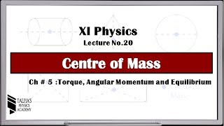 XI Lecture No.20 | Centre Of Mass | Talha's Physics Academy