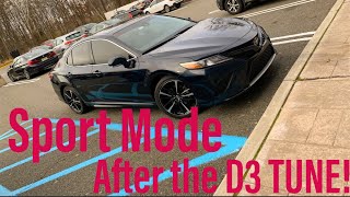 SPORT MODE Review With The D3 TUNE On My Camry XSE V6!