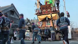 新橋本の山車が小野川沿いを曳かれていきます～♪　小江戸さわら春祭り2015　千葉県香取市 00216