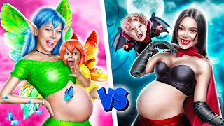 Pregnant Fairy vs Pregnant Vampire!