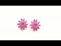 johareez 2.64ctw genuine ruby 14k yellow gold plated .925 sterling silver earrings