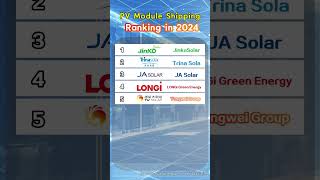 🔔PV Moudule Shipping Ranking in 2024 #solarpanel#pv#soalrpvy#JinKo#Trinasolar#JASolar#LONGi#TWSolar