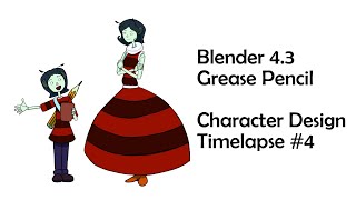 Character Design Exercise #3 - Blender 4.3 Grease Pencil (Timelapse)