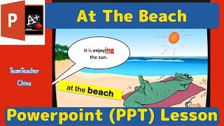 Beach & Progressive TEFL Powerpoint Lesson Plan | Classroom PPT Games