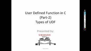 User Defined Function in C(Part-2)