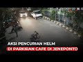 Terekam CCTV, Aksi Pencurian Helm di Parkiran Cafe di Jeneponto