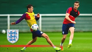 Henderson \u0026 Sturridge try to beat Forster \u0026 Heaton (Euro 2016) | Inside Training