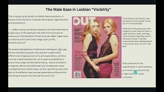 The Male Gaze and the Objectification of Lesbians in the Media