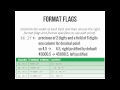 Formatted Output with printf and format