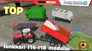 FS22 | Junkkari J16-J18 modular trailers - Farming Simulator 22 New Mods Review (2K 60fps)