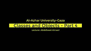 Classes and Objects with Java - Part 4