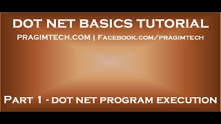 DotNet Program Execution
