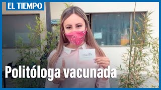 La joven politóloga que ya se vacunó en Bogotá