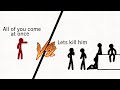 One vs Bunch of Homies -  Flipaclip stickman animation - 12FPS