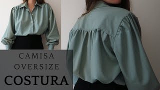 Camisa Oversize con Manga Abullonada // COSTURA