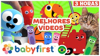 Desenhos Educativos | Aprenda Cores e formas | Googoo e Gaagaa | Larry | 3 horas | BabyFirst Brasil