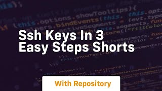 ssh keys in 3 easy steps shorts