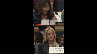 Bondi and Crockett clash over mention of Trump in the Epstein files